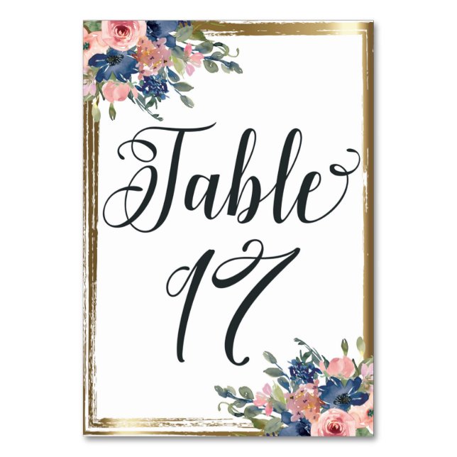Table Aquarelle calligraphie florale Numéro de tableau C (Par défaut)