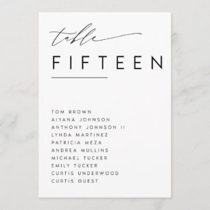 table assignments program