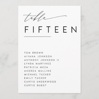 table assignments program