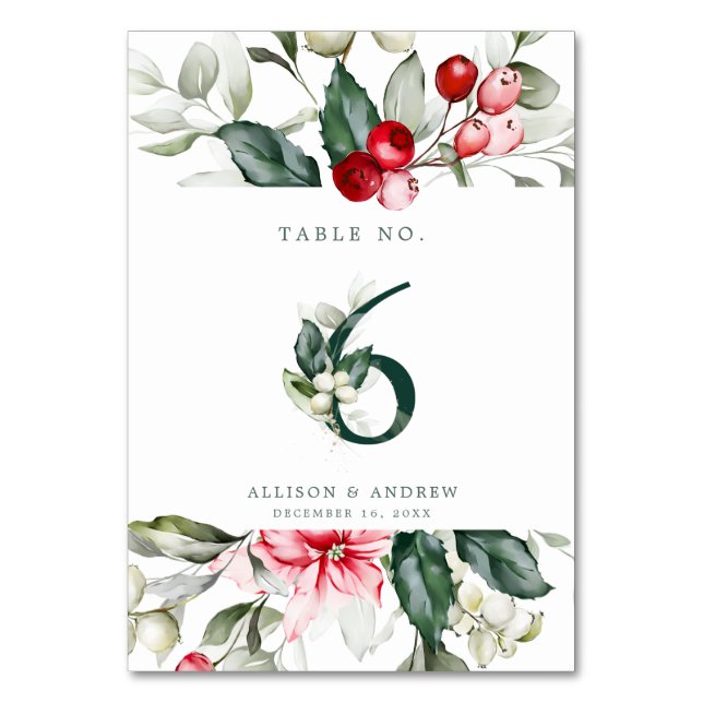 Table Berry | Numéro de tableau 6 (Dos)