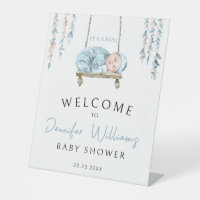 Bleu bohème sommeil bébé garçon signe de bienvenue