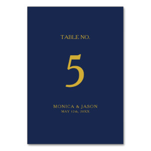 Table Bleu de marine minimaliste classique Numéro de t