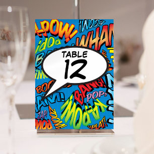 Table Bulle de Texte Drôle Tableau de Numéro de Bande De