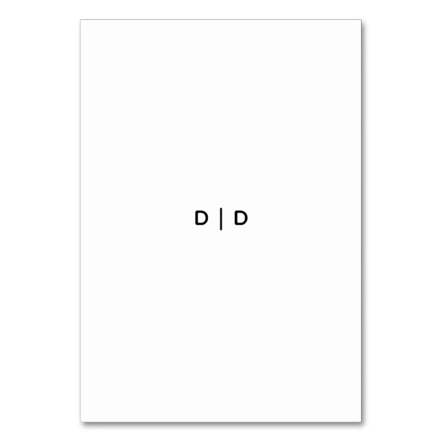 Table Card (Front)
