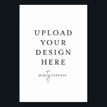 Table Card - 3.5" x 5" Portrait<br><div class="desc">Customize your design in Templett. After you are done editing,  download your file in a JPG format (don't forget to turn on the bleed option). Upload your design here by clicking on the blue "Personalize" button.</div>