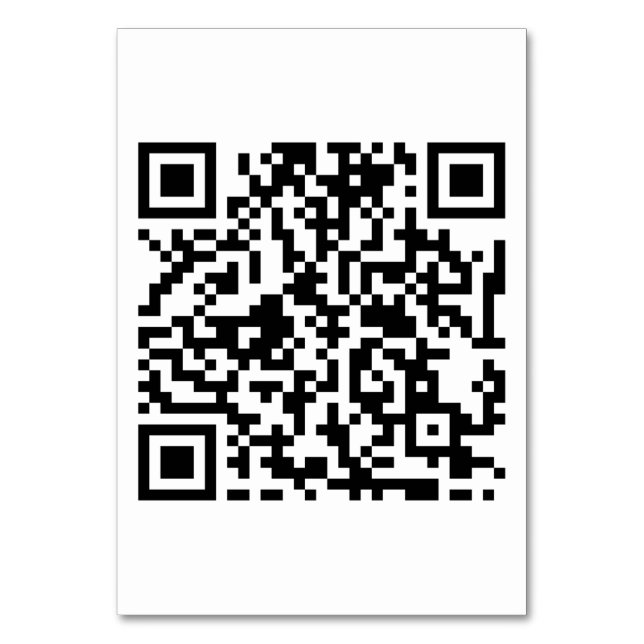 Table Card 3.5" x 5" with DJ's QR Code (Back)