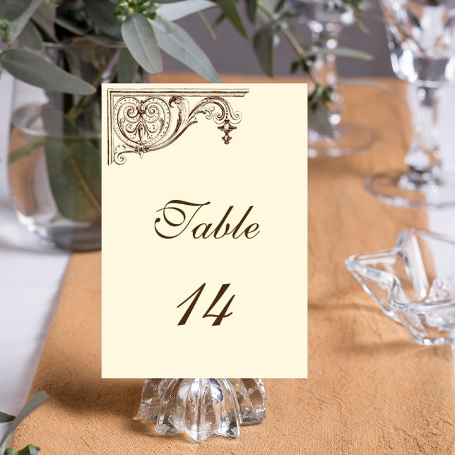 Table Card Number Wedding Vintage (Creator Uploaded)