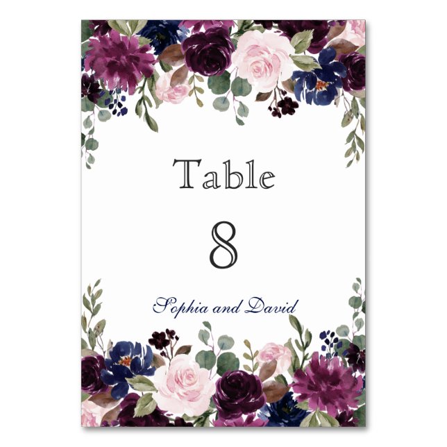 Table Charme Lavande Marine Bleu Floral Fleur Numéro de  (Par défaut)