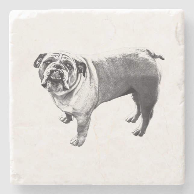 Table Cheer, Stout Smile Stone Coaster (Front)