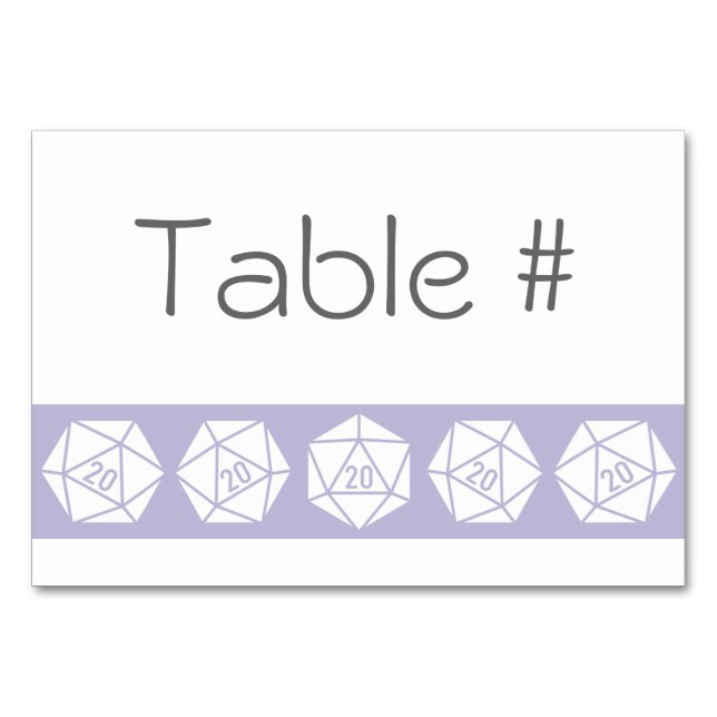 Table Chic dans la carte de table Lavender (Devant)