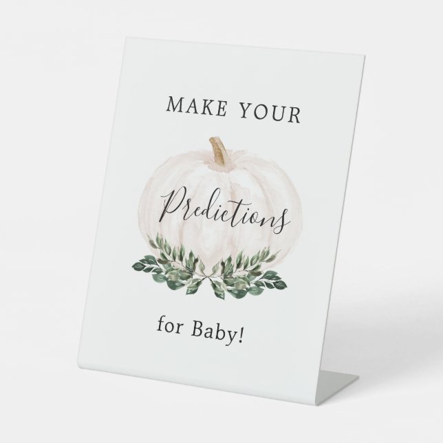 Table Citrouille blanc verdoyant Faites votre signe de p (Recto)