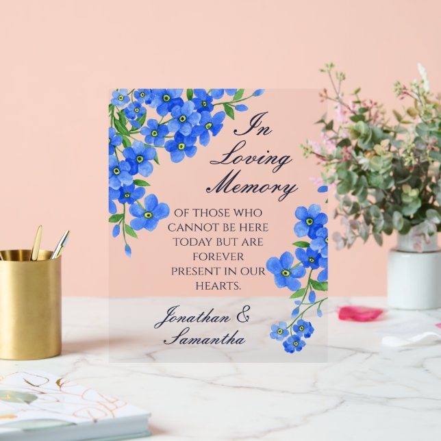 Table commémorative du Mariage en mémoire d'amour (Mariage)