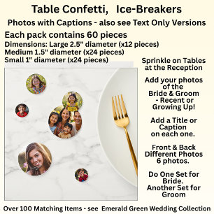 Table Confetti 60pc - Add Your Photos & Captions  