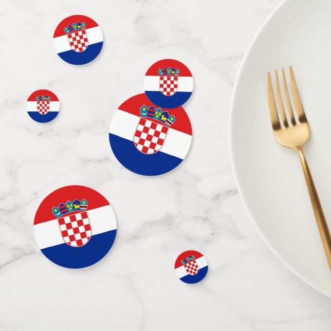Table confetti avec drapeau de la Croatie (Groupe)