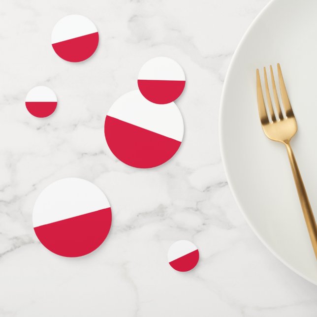 Table confetti avec drapeau de la Pologne (Groupe)