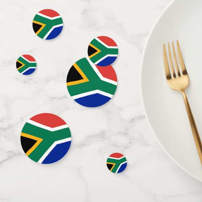 Table confetti avec drapeau de l'Afrique du Sud (Groupe)