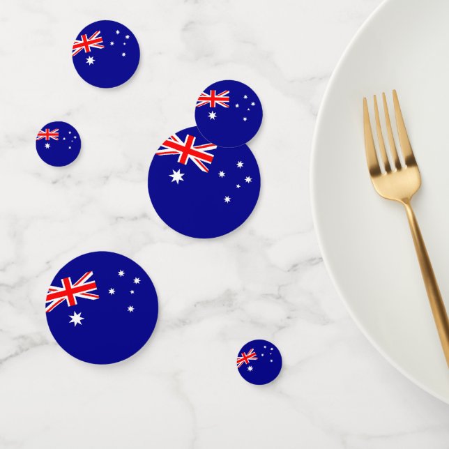 Table confetti avec drapeau de l'Australie (Groupe)