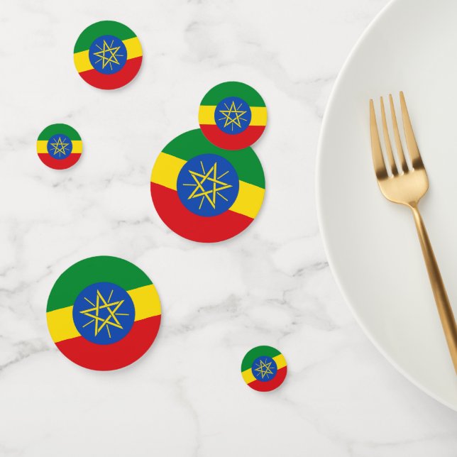 Table confetti avec drapeau de l'Éthiopie (Groupe)