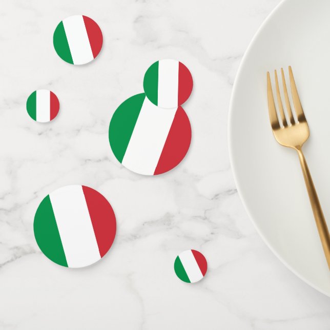 Table confetti avec drapeau de l'Italie (Groupe)