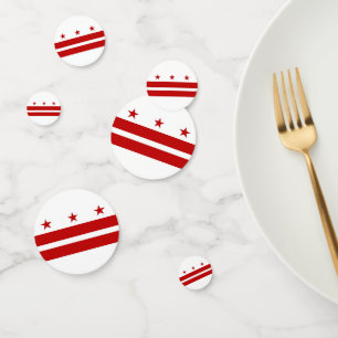 Table confetti avec drapeau de Washington DC