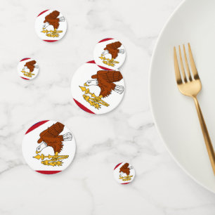 Table confetti avec drapeau des Samoa américaines