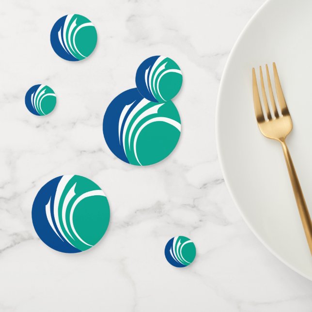 Table confetti avec drapeau d'Ottawa, Canada (Groupe)