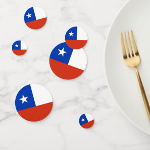 Table confetti avec drapeau du Chili