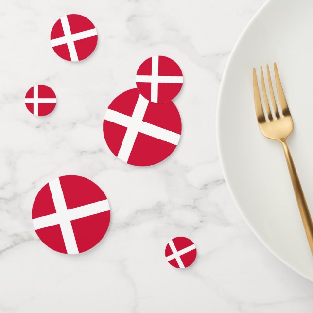 Table confetti avec drapeau du Danemark (Groupe)