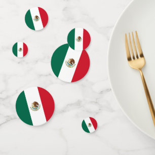 Table confetti avec drapeau du Mexique