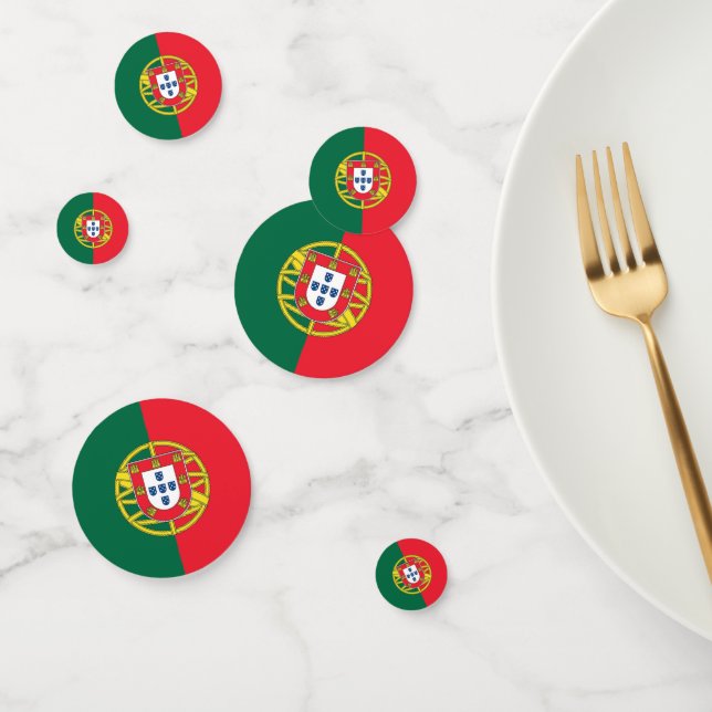 Table confetti avec drapeau du Portugal (Groupe)