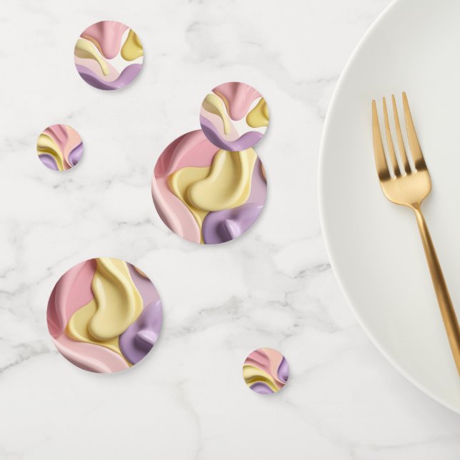 Table confetti in stylish abstract graphic (Group)