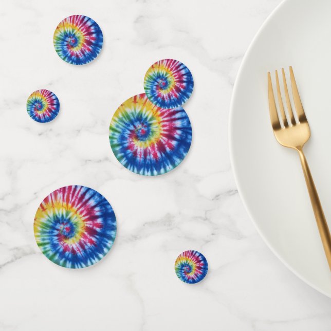 Table Confetti Rainbow Tie Dye Arc-en-ciel Couleur (Groupe)