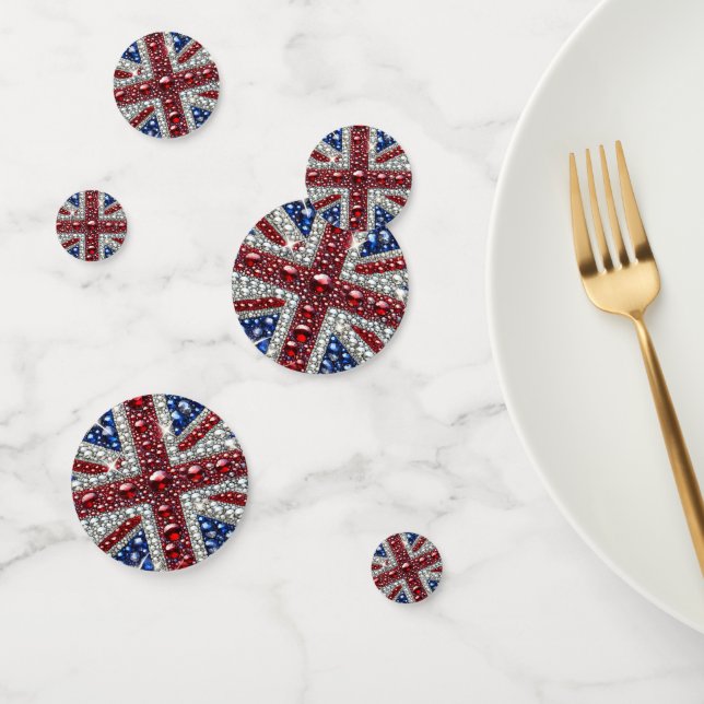 Table confetti with British Colours (Group)