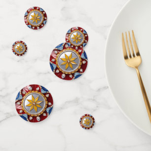 Table confetti with Colombian Colours