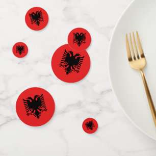 Table confetti with flag of Albania