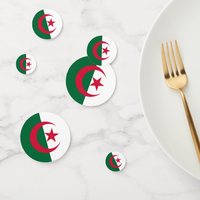 Table confetti with flag of Algeria (Group)