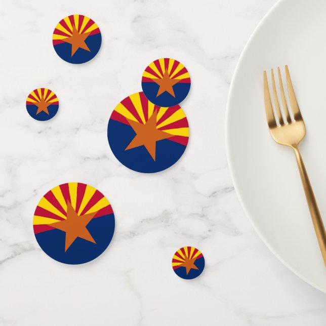 Table confetti with flag of Arizona, USA (Group)