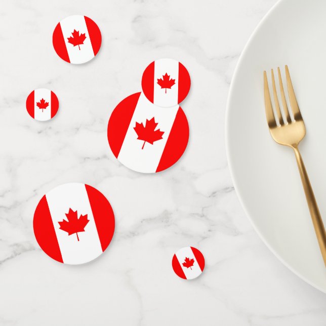 Table confetti with flag of Canada (Group)
