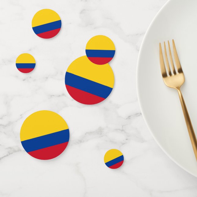 Table confetti with flag of Colombia (Group)