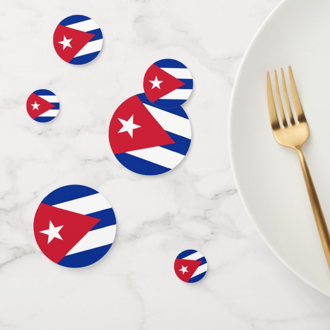 Table confetti with flag of Cuba (Group)