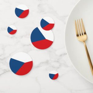 Table confetti with flag of Czechia
