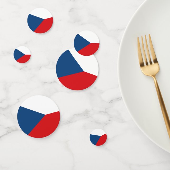 Table confetti with flag of Czechia (Group)