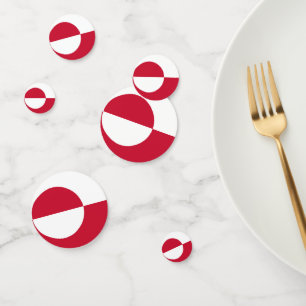 Table confetti with flag of Greenland