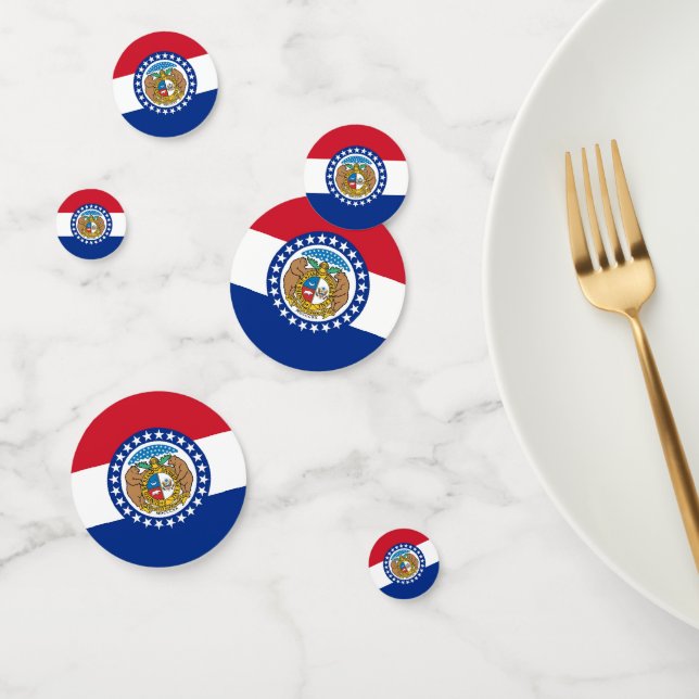Table confetti with flag of Missouri (Group)