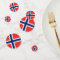 Table confetti with flag of Norway