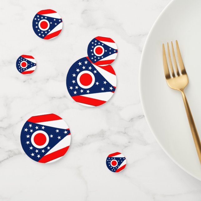 Table confetti with flag of Ohio (Group)