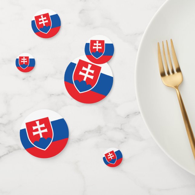 Table confetti with flag of Slovakia (Group)