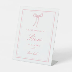 Table Coquette Rose Devinez combien de vaches Jeu Signe