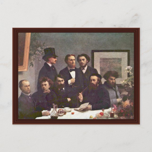 Table Corner, Coin De Table By Fantin-Latour Henri Postcard (Front)