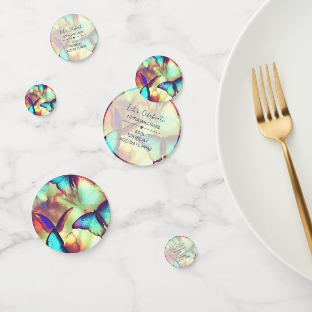 Table d'anniversaire papillon Confetti (Groupe)